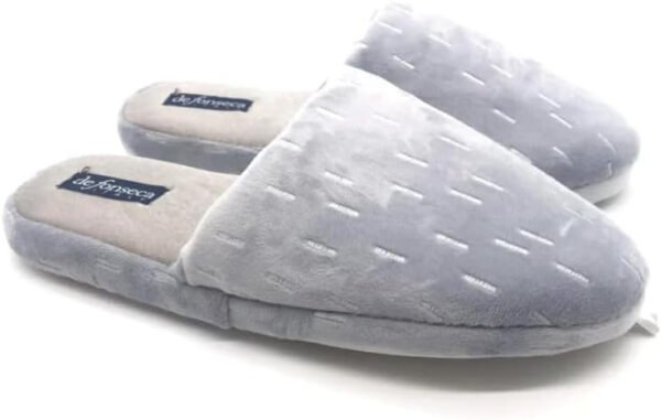 de fonseca Pantofole Invernali da Donna con Plantare Imbottito, Morbide ed Eleganti, Suola Antiscivolo in Gomma e Tomaia in Microfibra, Semplicità e Comfort - Mod. ROMA TOPI W817 - immagine 4