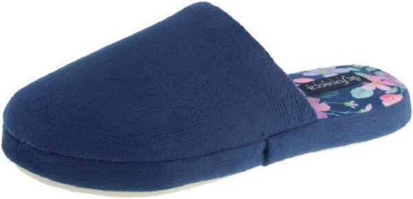 de fonseca Pantofole Ciabatte Invernali da Donna con Sottopiede Imbottito in Tela e Suola in Gomma Antiscivolo, Comode ed Eleganti - Mod. ROMA TOPI W801