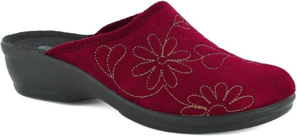 inblu Pantofole Donna Invernali in Morbido Tessuto con Ricamo a Fiori BJ 139 - immagine 4