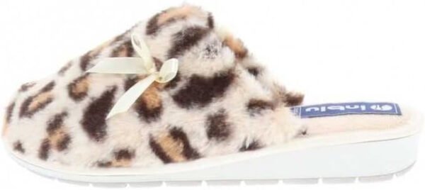 inblu Pantofole Invernali da Donna con Ecopelliccia Leopardata e Fiocco Art. LB 94 - immagine 9