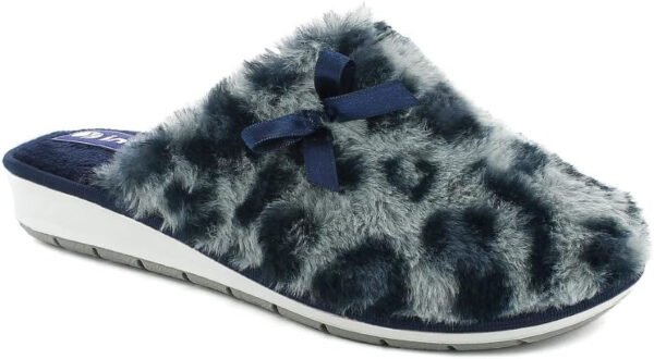 inblu Pantofole Invernali da Donna con Ecopelliccia Leopardata e Fiocco Art. LB 94 - immagine 11