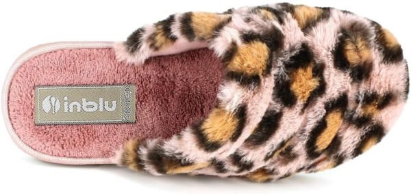 inblu Pantofole Invernali Leopardate Peluche da Donna Art. EK 8 - immagine 3